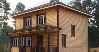 Двухэтажный дом из бруса в Волхове от Строй-Мск - строительство от 137124 руб.