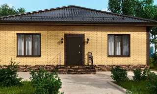 Проекты одноэтажных домов из кирпича | Строй-Мск - Волхов от 3692 рублей